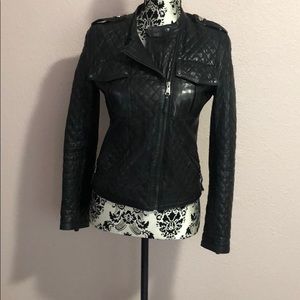 Black leather jacket